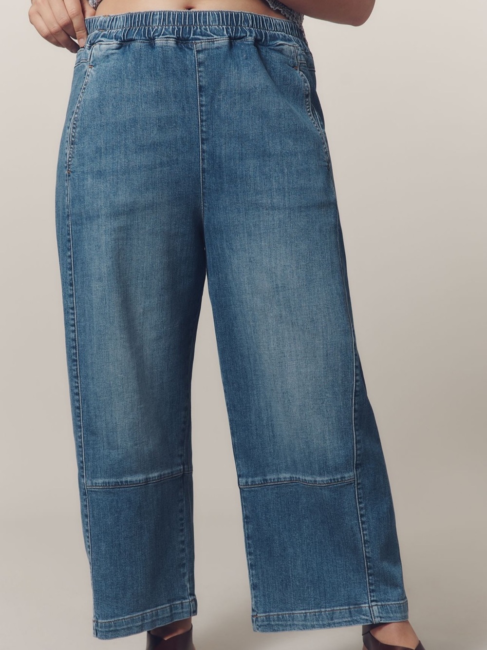 Anthropologie Pilcro Izzie Relaxed Pull-On Barrel Jeans - Picture 2 of 10